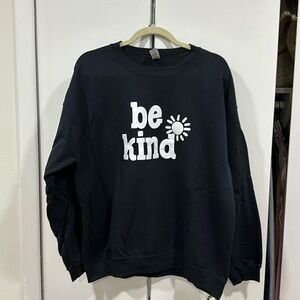 Black Be Kind fleece sweater